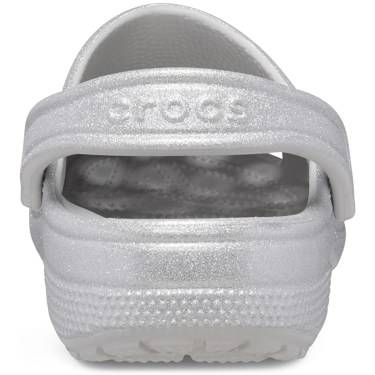CROCS Classic Glitter Clog, Silver