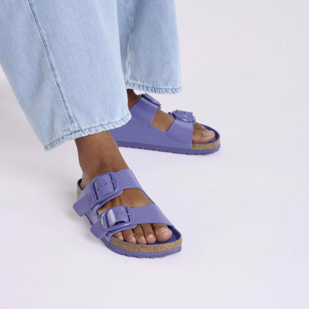 Arizona Big Buckle Natural Leather  High Shine