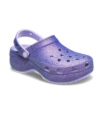 Classic Platform Glitter Clog
