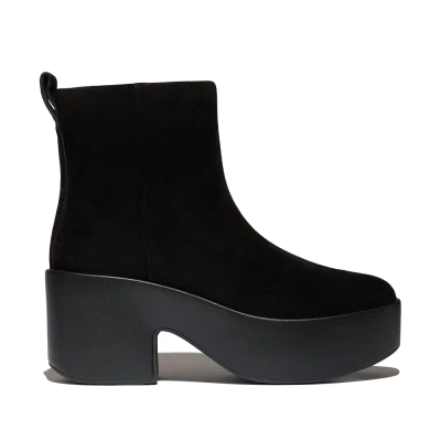 E5J-090 PLATFFORM ZIP UP ANKLE BOOT - SUEDE