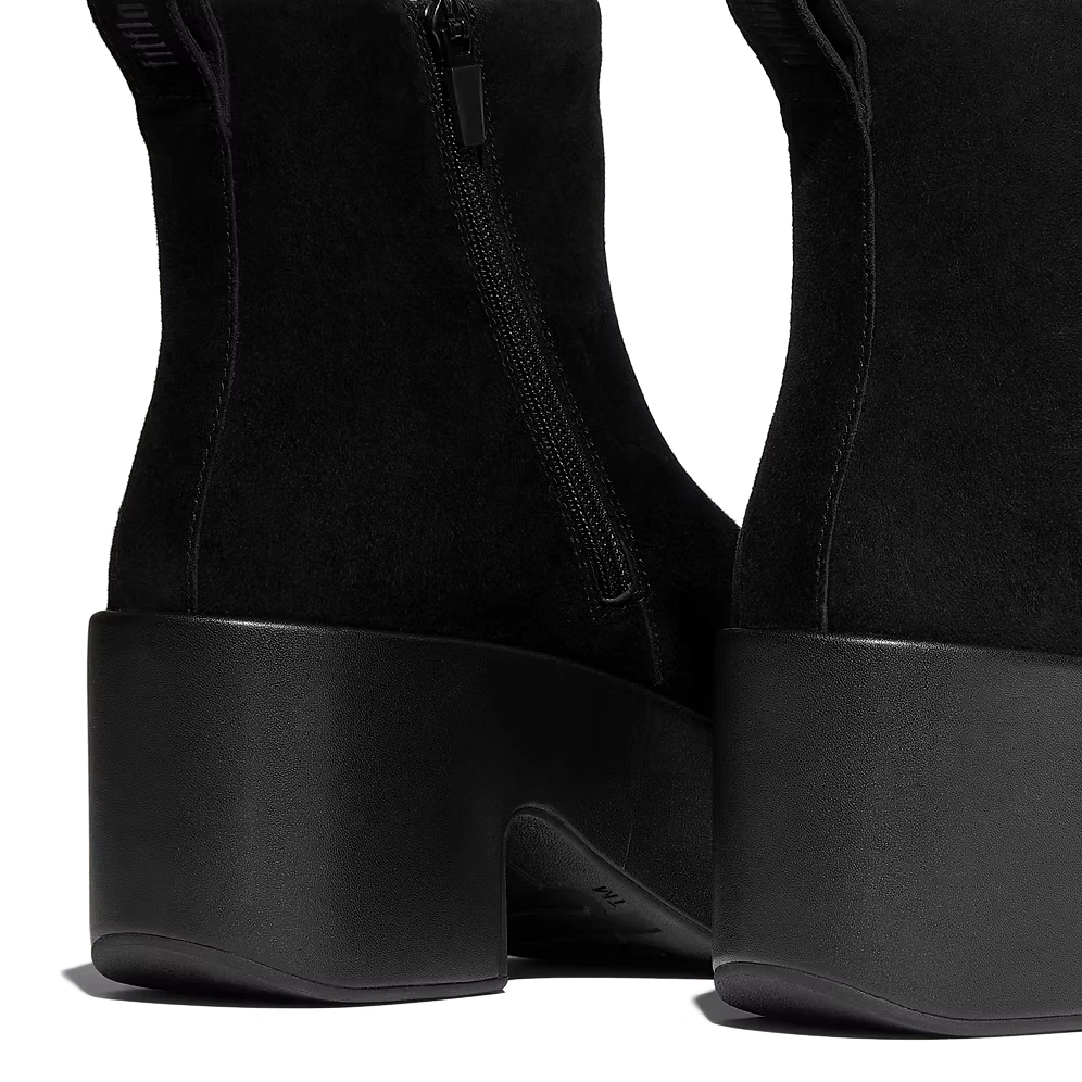 E5J-090 PLATFFORM ZIP UP ANKLE BOOT - SUEDE